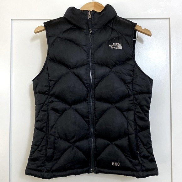 THE NORTH FACE 550 Girl BLACK Nylon QUILTED Goose Down PUFFER VEST Size L ⭐️⭐️⭐️ - Picture 5 of 14